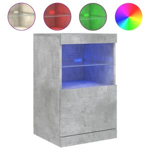 vidaXL Sideboard mit LED-Leuchten Betongrau 41x37x67 cm