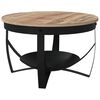 vidaXL Couchtisch Ø68x43 cm Raues Mangoholz
