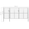 vidaXL Gartentor aus Stahl 400 x 150 cm Silber