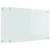 vidaXL K&uuml;chenr&uuml;ckwand 2 Stk. Wei&szlig; 90 x 60 cm Geh&auml;rtetes Glas