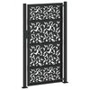 vidaXL Gartentor Schwarz 100x175 cm Stahlblatt-Design