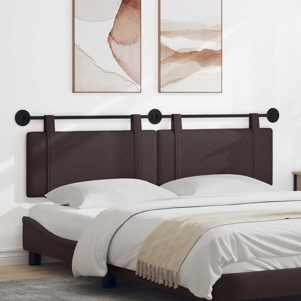 vidaXL H&auml;ngevorderseite Wandmontiert Dunkelbraun 170 x 55 x 5 cm Stoff