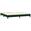 vidaXL Boxspringbett mit Matratze Dunkelgr&uuml;n 200x200 cm Samt