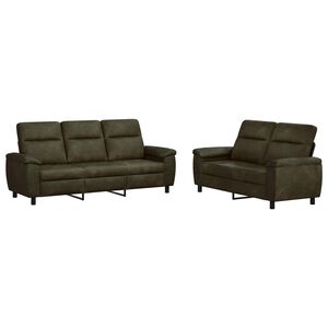 vidaXL Sofa-Set 2 pcs Olivegr&uuml;n Kunstwildleder