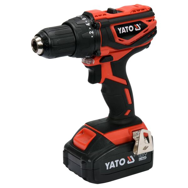 YATO Akku-Bohrschrauber mit 2x3,0 Ah Li-Ion Akkus 18V 40Nm