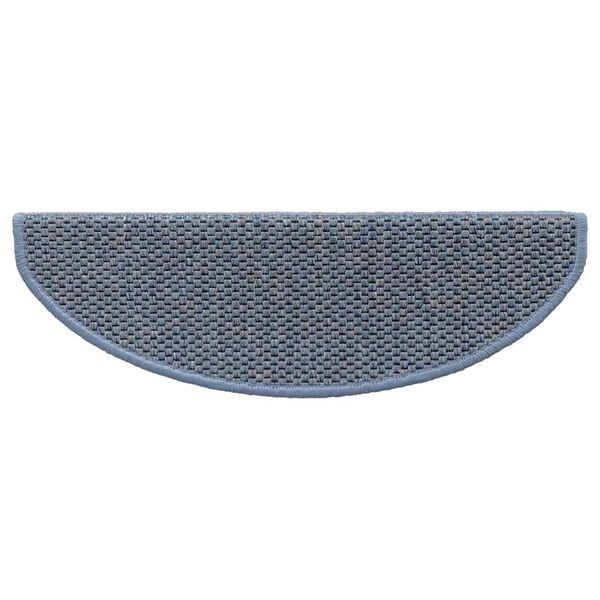 vidaXL Treppenmatten Selbstklebend Sisal-Optik 15 Stk. 65x21x4 cm Blau