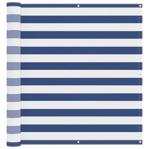 vidaXL Balkonsichtschutz Blau und Wei&szlig; 110 x 200 cm Oxford-Stoff