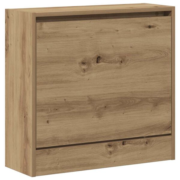 vidaXL Schuhschrank Artisan-Eiche 60 x 21 x 57 cm Holzwerkstoff