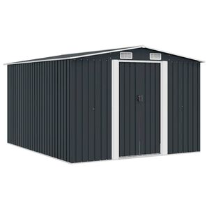 vidaXL Ger&auml;tehaus 257x298x178 cm Metall Anthrazit