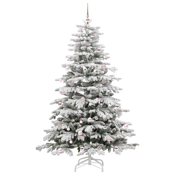 vidaXL K&uuml;nstlicher klappbarer Weihnachtsbaum Wei&szlig; 240 cm PE und PVC