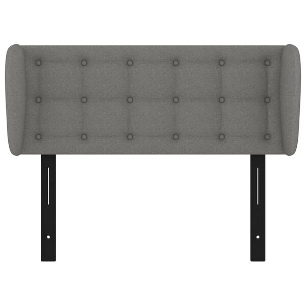 vidaXL Kopfteil mit Ohren Dunkelgrau 103x23x78/88 cm Stoff