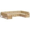 vidaXL Outdoor-Sofagarnitur 9 Stk. Wei&szlig; und Beige Massivholz Akazie