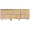 vidaXL Sideboards 3 Stk. Sonoma-Eiche 60x35x70 cm Holzwerkstoff