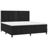 vidaXL Boxspringbett mit Matratze Schwarz 200x200 cm Samt