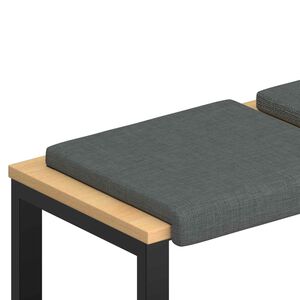 vidaXL Bankkissen 2 stk. Stoff Dunkelgrau Tiefe 35 cm