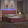 vidaXL Bett mit Stauraum und LED mit Matratze Rosa 180 x 200 cm Samt