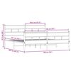 vidaXL Metallbett ohne Matratze Sonoma-Eiche 193x203 cm
