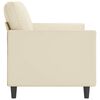 vidaXL 3-Sitzer-Sofa Creme 180 cm Kunstleder
