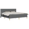 vidaXL Bettrahmen Dunkelgrau 200 x 200 cm Polyester
