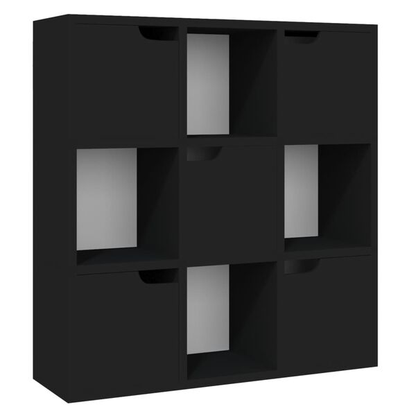 vidaXL Bücherregal Schwarz 88,5x27,5x88 cm Holzwerkstoff