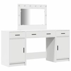 vidaXL Schminktisch 3 Stk. Wei&szlig; 78,5 x 41 x 135 cm Holzwerkstoff