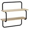 vidaXL 2-stufiges Wandregal Sonoma-Eiche 60 x 24,5 x 61 cm