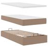 vidaXL Ottoman-Bett mit Matratze Cappuccino-Braun 100x200cm Kunstleder