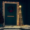 vidaXL Weihnachtsbaum Kegelform 84 LEDs Deko Warmwei&szlig; 50x150 cm