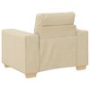 vidaXL Sofa 3 pcs Creme 221 x 80 x 80 cm Leinenmischgewebe
