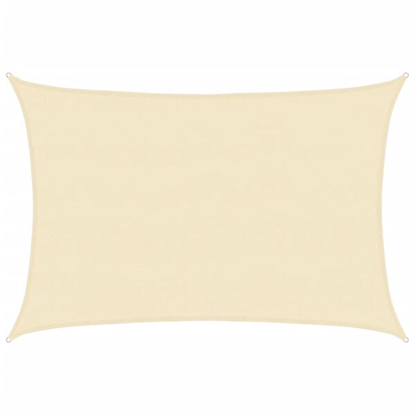vidaXL Sonnensegel 160 g/m² Cremeweiß 5x6 m HDPE