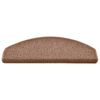 vidaXL Stufenmatten 30 Stk. 65x24x4 cm Braun Halbrund Gro&szlig;