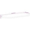 vidaXL Tischplatte 140x60x2,5 cm Oval Massivholz Mango