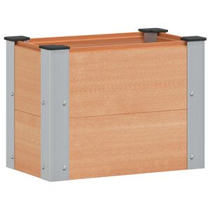 vidaXL Hochbeet Braun 50 x 30 x 36 cm WPC und Aluminium