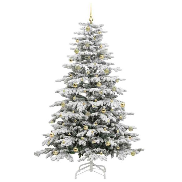 vidaXL Künstlicher klappbarer Weihnachtsbaum Weiß 240 cm PE und PVC