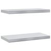 vidaXL Wandregale 2 Stk. 50x23,5 cm Silbern Edelstahl