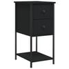 vidaXL Nachttisch Schwarz 32x42x70 cm Holzwerkstoff