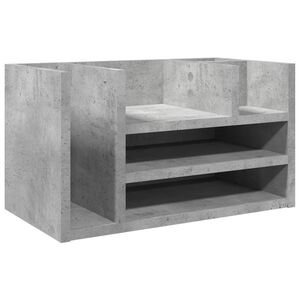 vidaXL Schreibtisch-Organizer Betongrau 44,5x24x25 cm Holzwerkstoff