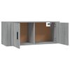 vidaXL 3-tlg. TV-Schrank-Set Grau Sonoma Holzwerkstoff