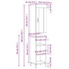 vidaXL Highboard Sonoma-Eiche 34,5x34x180 cm Holzwerkstoff