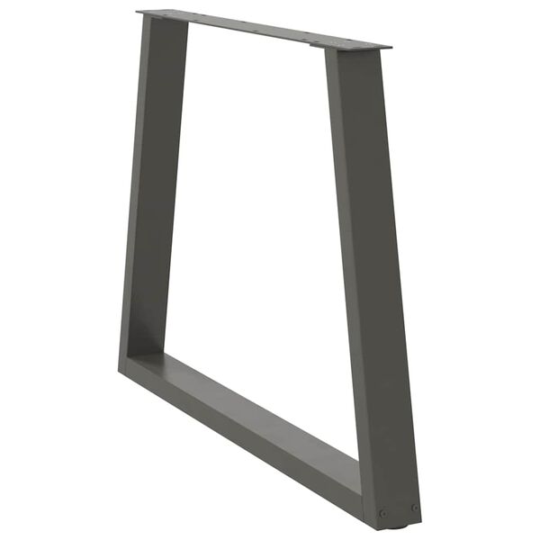 vidaXL Esstisch Beine V-Form 2 Stück Anthrazit 100x(72-73,3) cm Stahl