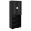 vidaXL Highboard Schwarz Eichen-Optik 69,5 x 34 x 180 cm