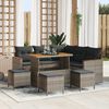 vidaXL Gartensofa-set 9 pcs Grau Poly-Rattan