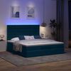 vidaXL Ottoman-Bett mit Matratzen & LEDs Dunkelblau 180x200 cm Samt