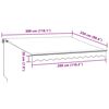vidaXL Markise mit LED-Beleuchtung Manuell Anthrazit & Wei&szlig; 300x250 cm