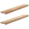 vidaXL Fensterb&auml;nke 2 Stk. Unbehandelt 110x15x2 cm Massivholz Eiche
