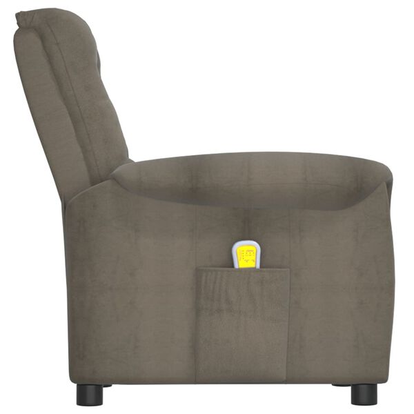 vidaXL Massagesessel Dunkelgrau Mikrofasergewebe