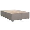 vidaXL Boxspringbett mit Matratze Taupe 140x190 cm Stoff