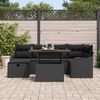 vidaXL Garten-Sofa-Set 7 pcs Schwarz Poly-Rattan
