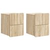 vidaXL Wandmontierter Nachttisch 2 pcs Sonoma-Eiche 33 x 34,5 x 43 cm