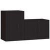 vidaXL 2-tlg. TV-Schrank-Set Schwarz Holzwerkstoff
